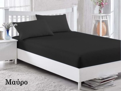 Κατωσέντονα με λάστιχο Μαύρο Βαμβακερά Γαρύφαλλο | Γαρύφαλλο - Λευκά Είδη